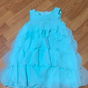 Teal 4T dress used only once.  Love the texture.  Fun cute dress
